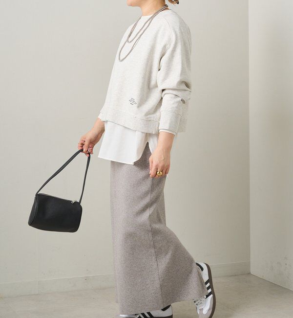  「ロゴ刺繍ショートスウェット」|プルオーバー|