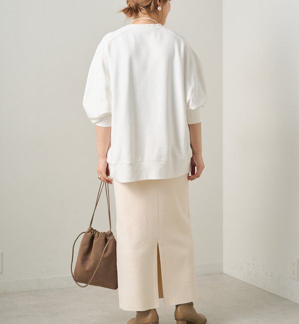  「ロゴ刺繍チュニックスウェット」|プルオーバー|