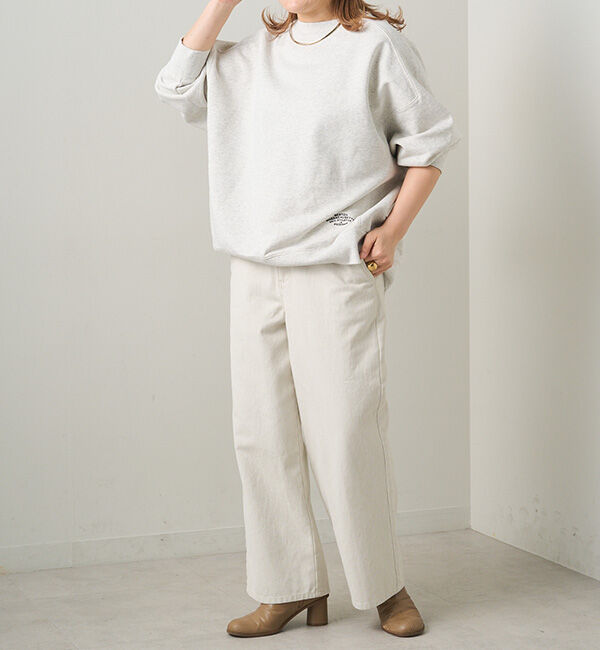  「ロゴ刺繍チュニックスウェット」|プルオーバー|