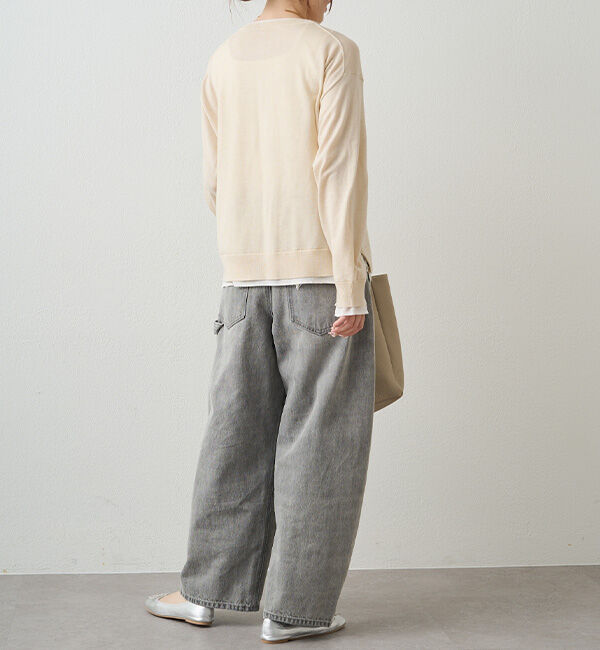  「レイヤード風配色ニットカーディガン」|カーディガン|