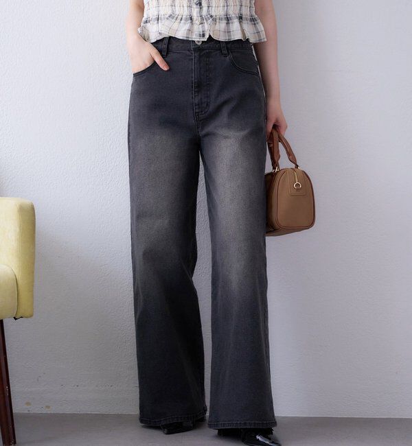  「〈S・Mサイズ展開〉ストレッチワイドデニム」|その他|