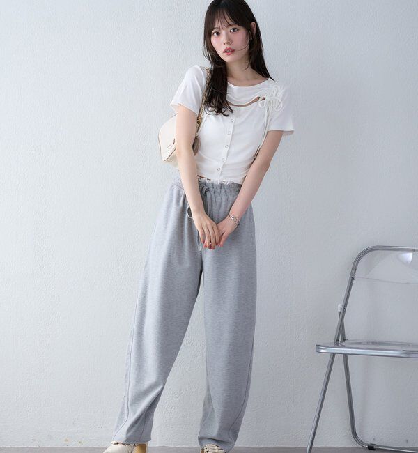  「レーススウェットカーブパンツ」|その他|