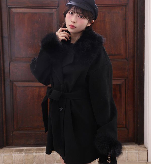  「3WAY衿袖ファーミドルコート」|その他|