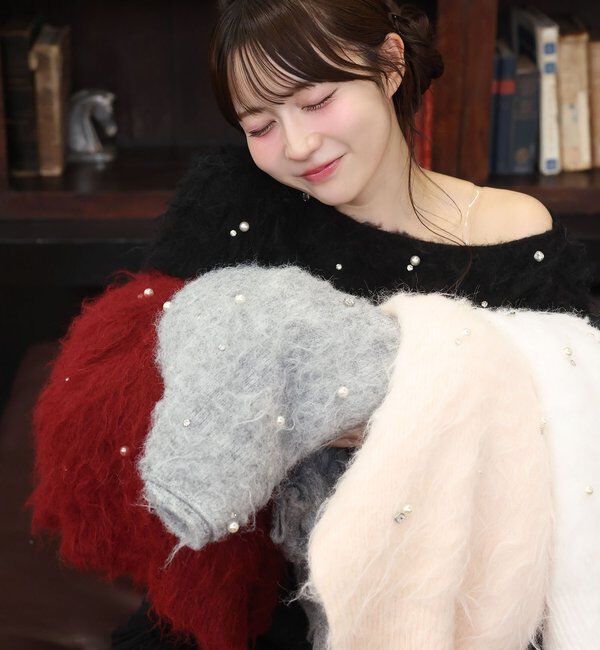  「ビジューシャギーニット」|ニット・セーター|