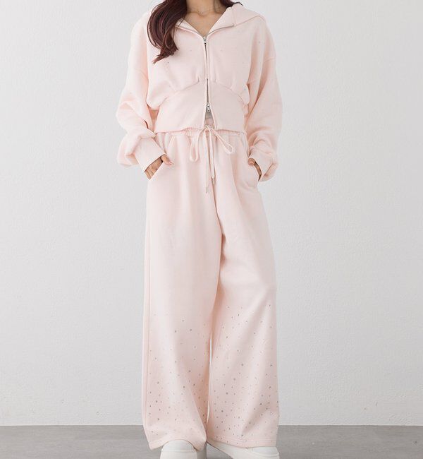  「【セットアップ可能】ビジューカットパンツ」|その他|