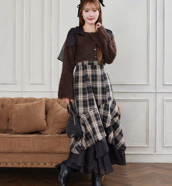  「【HolidayCollection】ニットSETイレヘムワンピース」|ワンピース|