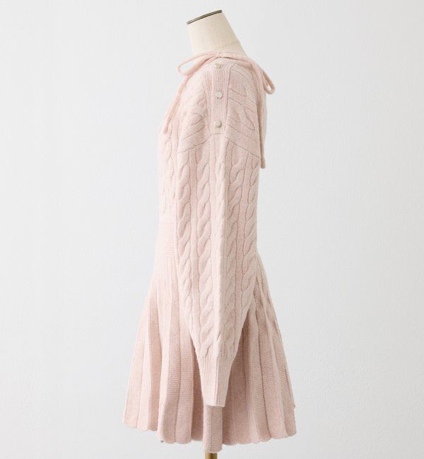  「ケーブルニットミニワンピ」|ワンピース|