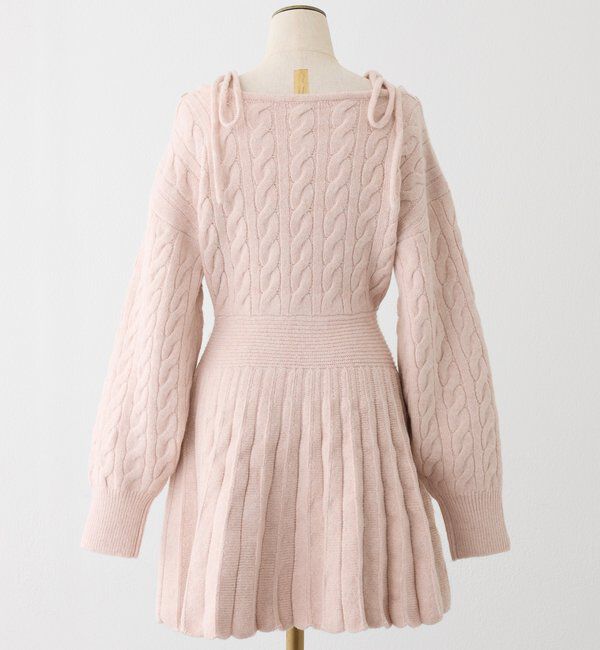  「ケーブルニットミニワンピ」|ワンピース|