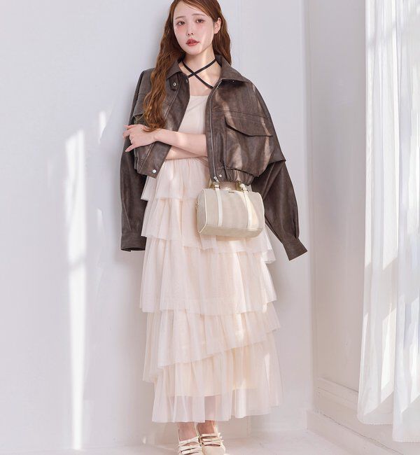  「【WEB限定リバイバル】ティアードチュールワンピース」|ワンピース|