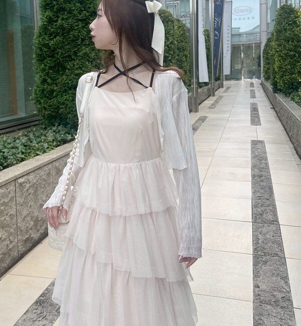  「【WEB限定リバイバル】ティアードチュールワンピース」|ワンピース|
