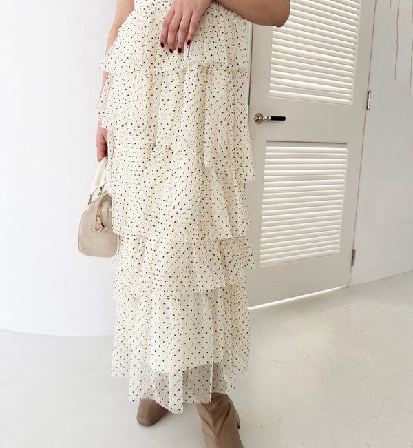  「【WEB限定リバイバル】ティアードチュールワンピース」|ワンピース|