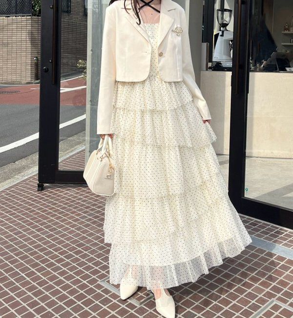  「【WEB限定リバイバル】ティアードチュールワンピース」|ワンピース|