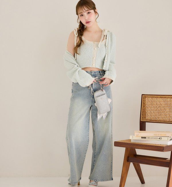  「スカーフ付きキルティングスマホショルダー」|ショルダー・メッセンジャー|