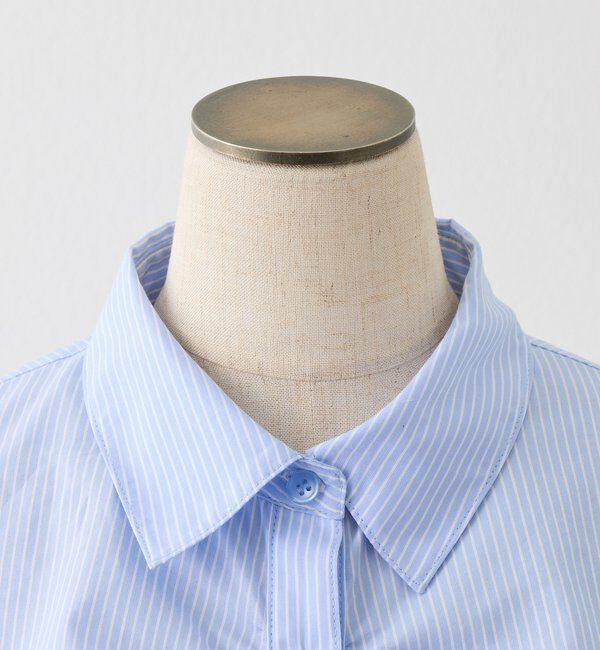  「【マイナス5キロ見え】レースアップシャツチュニック」|シャツ・ブラウス|