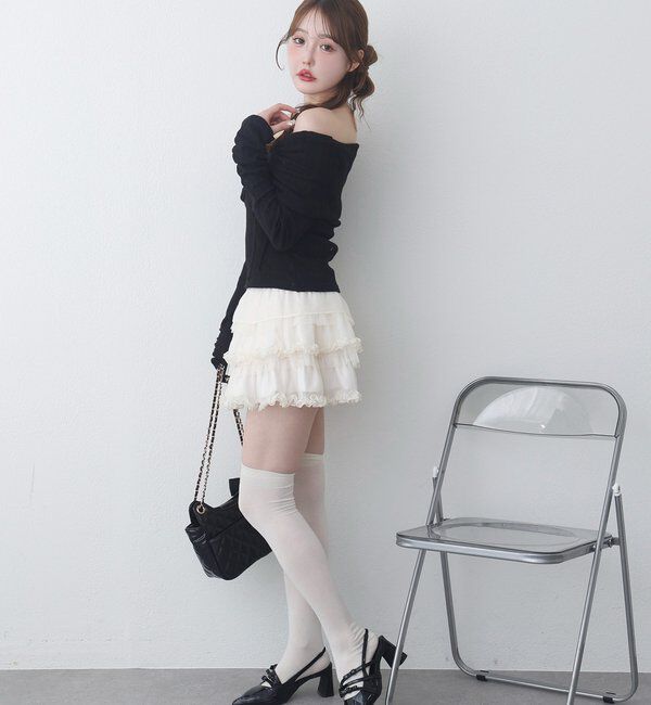  「ドロストリボンオフショルトップス」|プルオーバー|