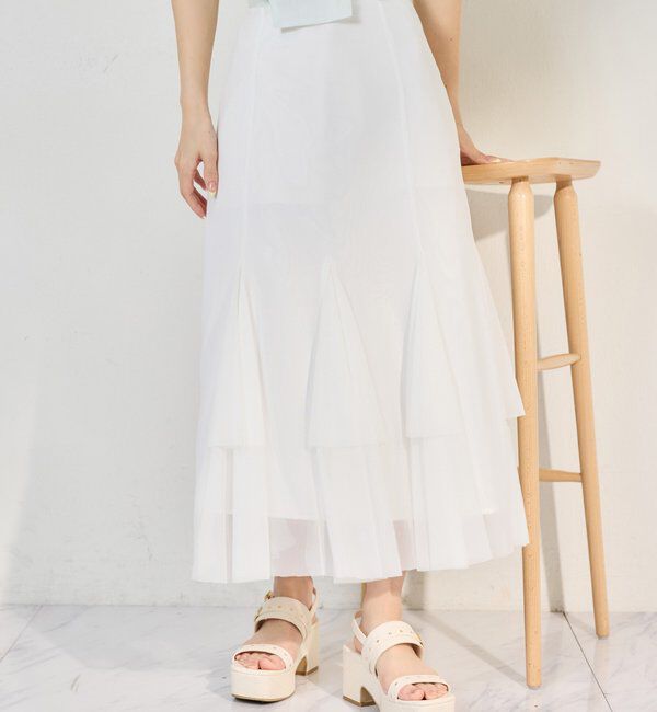  「チュールマーメイドスカート」|スカート|オフホワイト