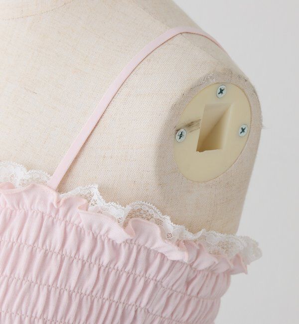  「カップ付きレースシャーリングキャミソール」|プルオーバー|