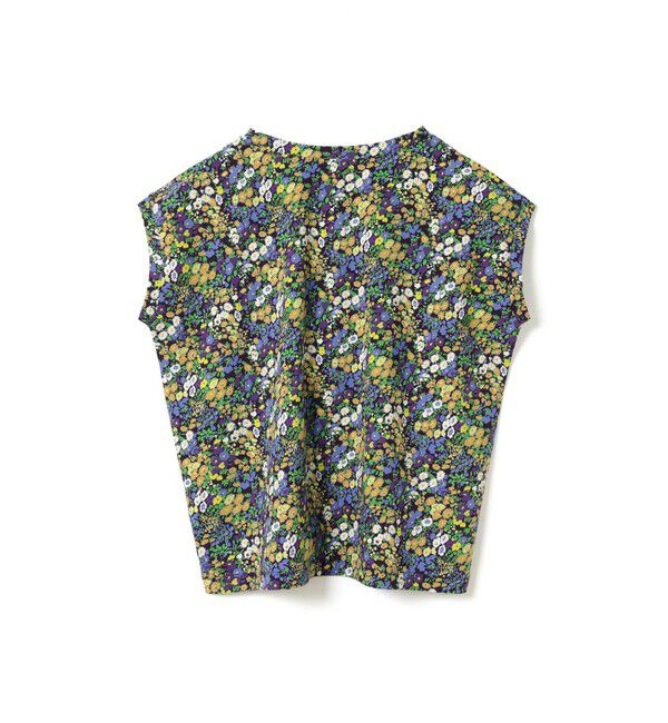 mizuiro ind「mizuiro ind フラワープリントフレンチスリーブプルオーバー」|Tシャツ・カットソー|