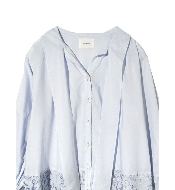 MIDIUMISOLID「MIDIUMISOLID for Ladies レースコンビシャツワンピース」|ワンピース|