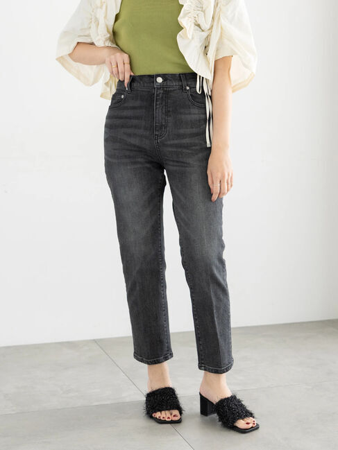 Te chichi「【松井愛莉着用】センタークリーススリムDenim」|その他|ブラック