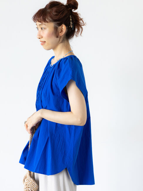 Lugnoncure「サンドウォッシュピンタックブラウス」|シャツ・ブラウス|