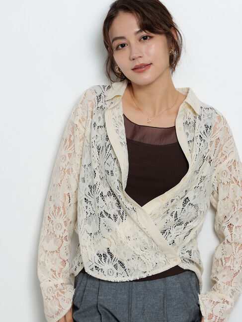 Te chichi「2WAYカシュクールレースシャツ」|シャツ・ブラウス|