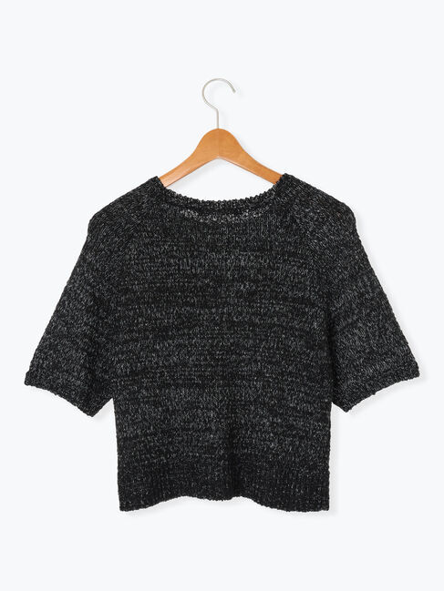 Lugnoncure「ラグラン半袖プルオーバーニット《2025autumn catalog item》」|ニット・セーター|