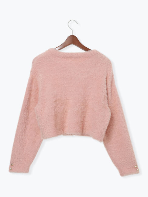 Te chichi TERRASSE「金釦フェザーニットカーディガン」|カーディガン|