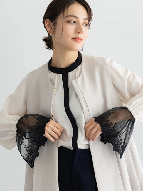Te chichi「【セレモニーアイテム】レースカフスブラウス」|シャツ・ブラウス|ベージュ