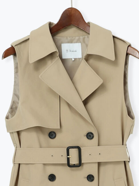 Te chichi「ロングトレンチジレ」|ダウンベスト・ベスト|