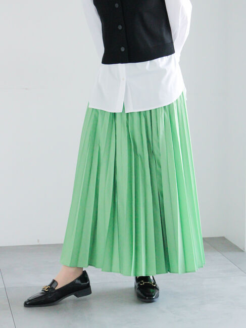 Te chichi「プリーツロングスカート」|スカート|グリーン