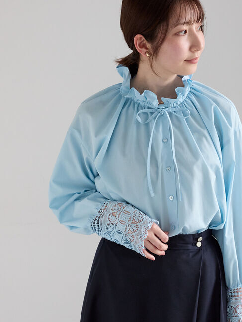 Te chichi「レースカフスブラウス」|シャツ・ブラウス|サックスブルー