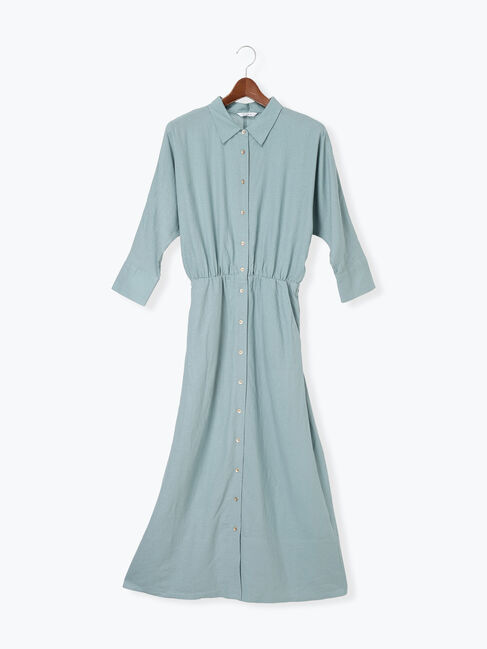 Te chichi「レーヨンリネン共ベルトシャツワンピース」|ワンピース|