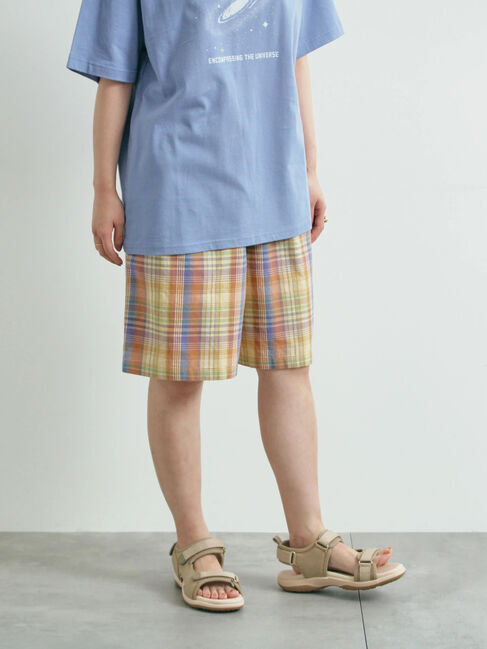 SM2「マドラスチェックショートパンツ」|その他|オレンジ