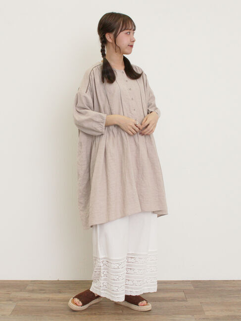 Samansa Mos2「はしごレースふんわりチュニック」|シャツ・ブラウス|