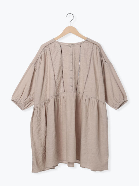 Samansa Mos2「はしごレースふんわりチュニック」|シャツ・ブラウス|