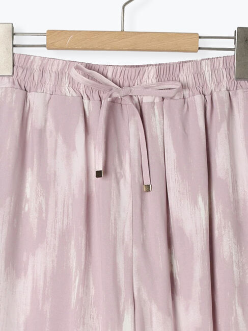 Samansa Mos2 blue「【接触冷感】水彩柄イージーパンツ」|その他|