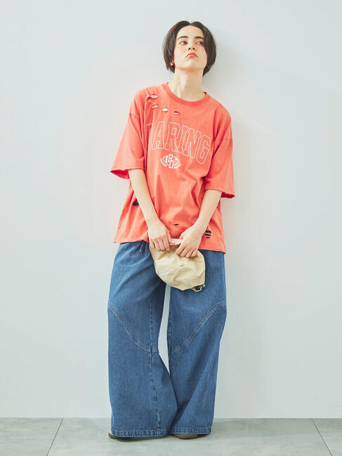 SM2「デニム/ツイル 切替ワイドパンツ」|その他|