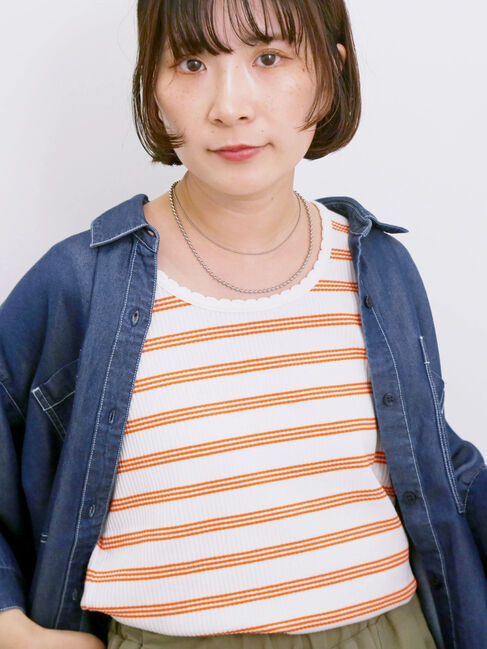 Samansa Mos2 blue「◎アソートリブタンク」|Tシャツ・カットソー|