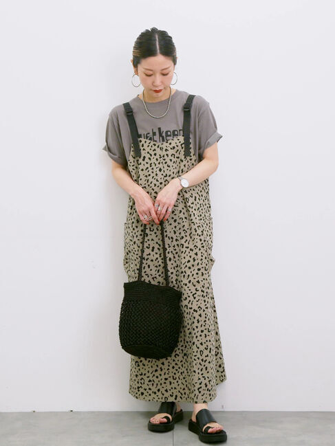 Samansa Mos2 blue「【接触冷感】ロゴプリントTシャツ」|Tシャツ・カットソー|