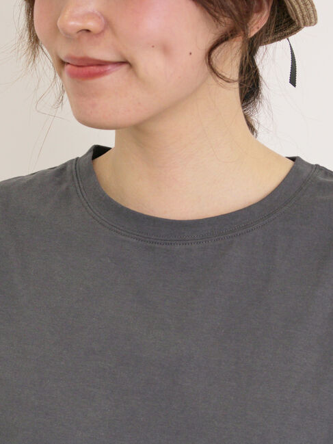 Samansa Mos2「【汗染み防止】袖口レースパフスリーブTシャツ」|Tシャツ・カットソー|