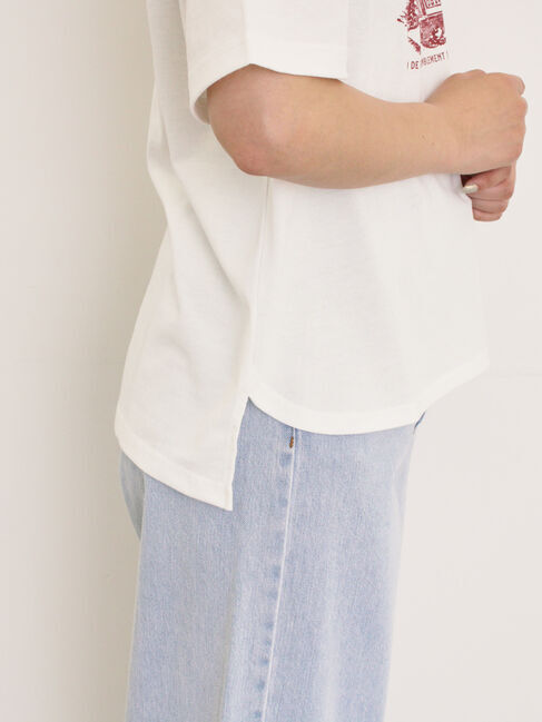 Samansa Mos2「建物プリントTシャツ」|Tシャツ・カットソー|