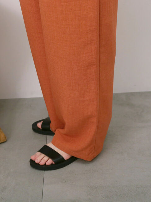 Samansa Mos2 blue「リネンタッチイージーパンツ」|その他|