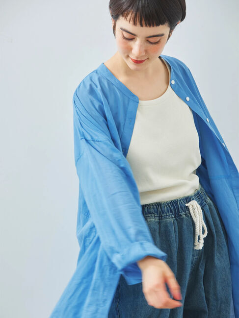 SM2「シアーバンドカラーシャツ」|シャツ・ブラウス|