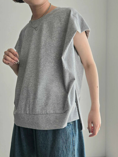 SM2「[接触冷感]肩タックフレンチスリーブカットソー」|Tシャツ・カットソー|グレー