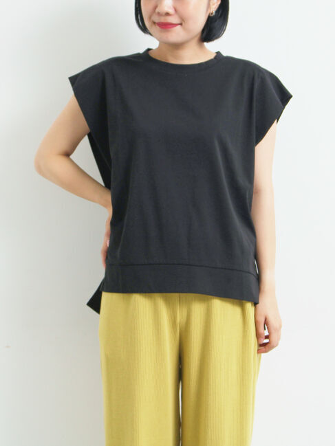SM2「[接触冷感]肩タックフレンチスリーブカットソー」|Tシャツ・カットソー|ブラック