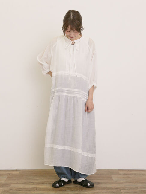 Samansa Mos2「【S/Mサイズ】◎レース切替ワンピース」|ワンピース|