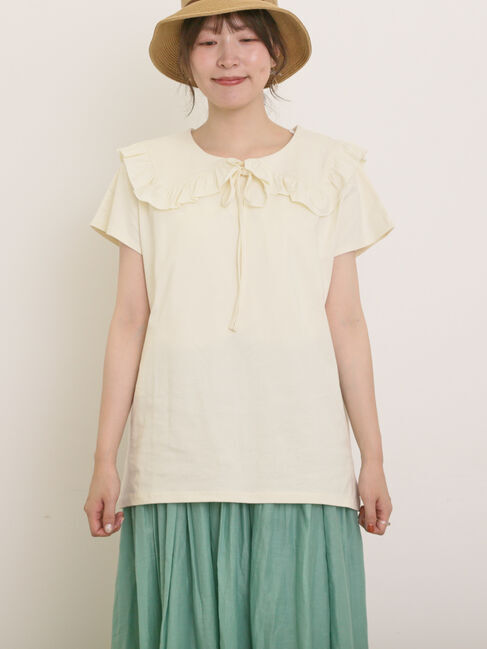 Samansa Mos2「セーラー襟Tシャツ」|Tシャツ・カットソー|