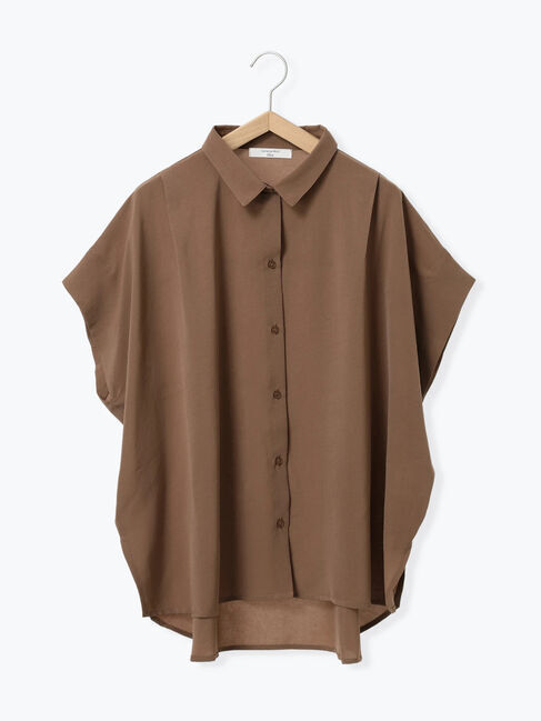 Samansa Mos2 blue「【接触冷感】ポンチョブラウス」|シャツ・ブラウス|