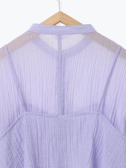 Samansa Mos2 blue「ビスチェドッキングブラウス」|シャツ・ブラウス|